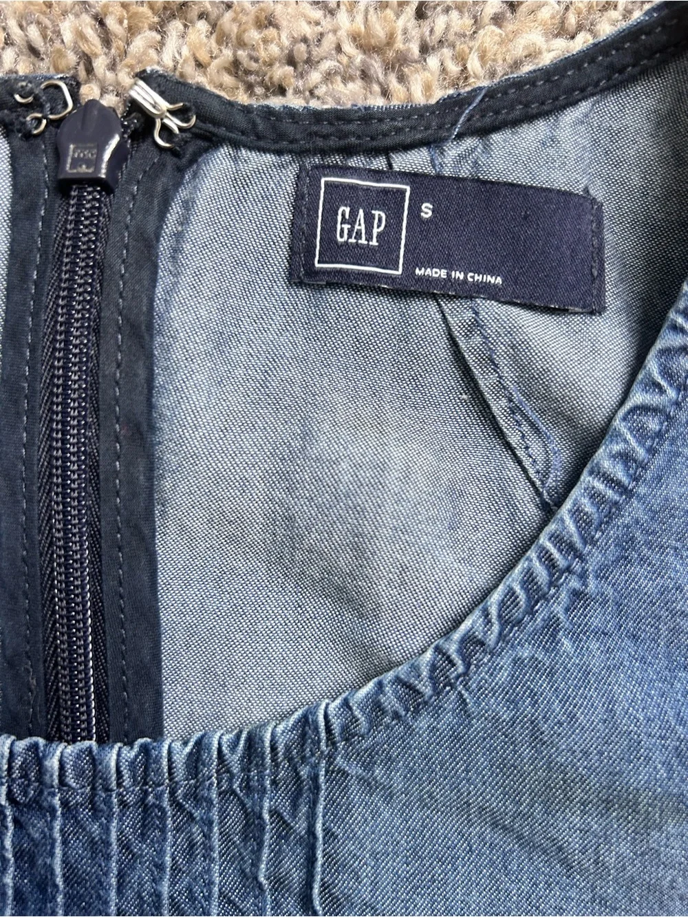 GAP 100% Lyocell Lightweight Chambray Midi Dress size Small
